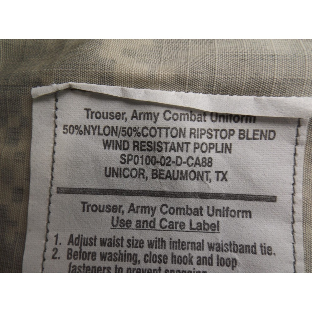 Unicor US Army Combat Uniform Trouser, Ripstop Wind Resistant Pant:  Medium-REG - Picture 14 of 16